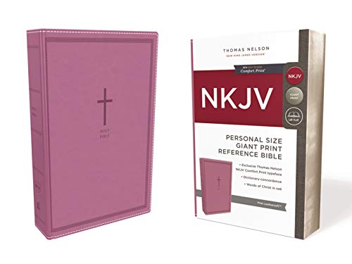 9780785216834: NKJV, Reference Bible, Personal Size Giant Print, Imitation Leather, Pink, Red Letter Edition, Comfort Print: Holy Bible, New King James Version