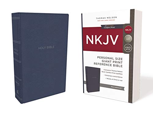 9780785216858: NKJV, Reference Bible, Personal Size Giant Print, Leathersoft, Blue, Red Letter, Comfort Print: Holy Bible, New King James Version