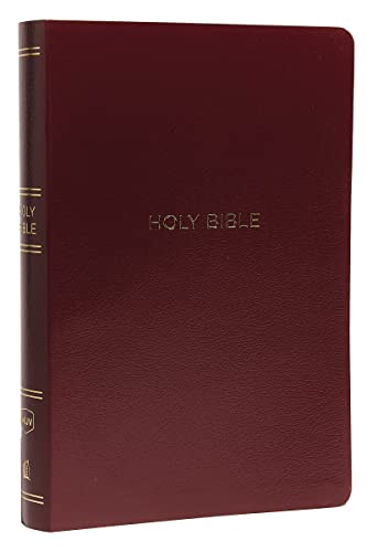 9780785217718: NKJV Holy Bible, Giant Print Center-Column Reference Bible, Burgundy Leather-look, 72,000+ Cross References, Red Letter, Comfort Print: New King James Version: Holy Bible, New King James Version