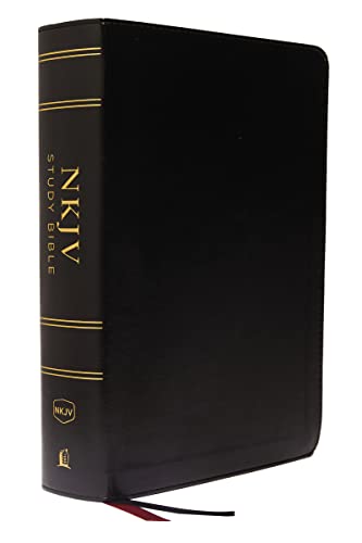 Beispielbild fr NKJV Study Bible, Leathersoft, Black, Full-Color, Comfort Print: The Complete Resource for Studying God  s Word zum Verkauf von BooksRun