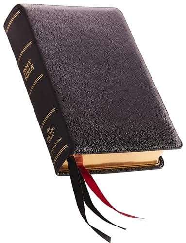 

NKJV Single-Column Reference Bible Premium Goatskin Leather Black Premier Collection Comfort Print: Holy Bible New King James Version