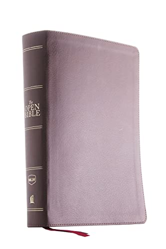 9780785222385: The NKJV, Open Bible, Brown Leathersoft, Red Letter, Comfort Print: Complete Reference System