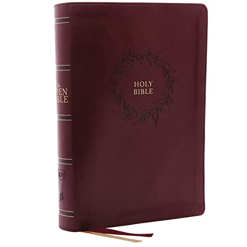 

The KJV, Open Bible, Leathersoft, Burgundy, Thumb Indexed, Red Letter Edition, Comfort Print: Complete Reference System [No Binding ]