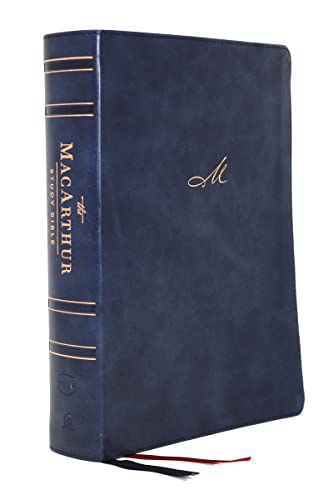Stock image for NKJV, MacArthur Study Bible, 2nd Edition, Leathersoft, Blue, Thumb Indexed, Comfort Print: Unleashing God's Truth One Verse at a Time for sale by GF Books, Inc.