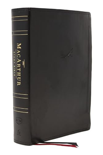 Stock image for The NKJV MacArthur Study Bible 2nd Edition Leathersoft Black Comfort Print: Unleashing Gods Truth One Verse at a Time for sale by Goldbridge Trading