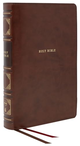 

NKJV Reference Bible Classic Verse-by-Verse Center-Column Leathersoft Brown Red Letter Edition Comfort Print: Holy Bible New King James Version