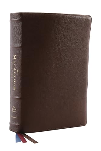 Beispielbild fr NKJV, MacArthur Study Bible, 2nd Edition, Premium Goatskin Leather, Brown, Premier Collection, Comfort Print: Unleashing God's Truth One Verse at a Time zum Verkauf von SecondSale
