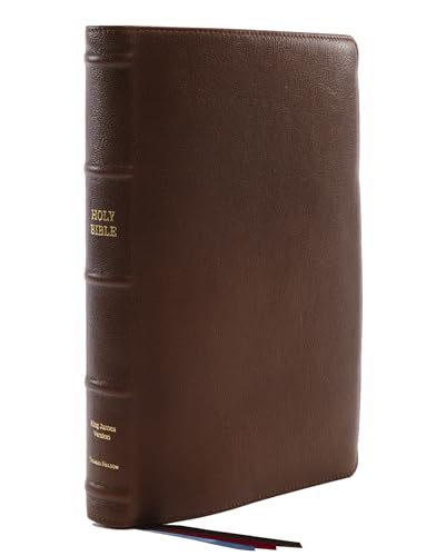Beispielbild fr KJV Reference Bible Center-Column Giant Print Premium Goatskin Leather Brown Premier Collection Comfort Print: Holy Bible King James Version zum Verkauf von Rockwood_Books