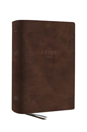 9780785233268: NET, Abide Bible, Leathersoft, Brown, Comfort Print: Holy Bible