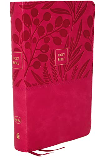Beispielbild fr NKJV, End-of-Verse Reference Bible, Personal Size Large Print, Leathersoft, Pink, Red Letter, Comfort Print: Holy Bible, New King James Version zum Verkauf von BooksRun