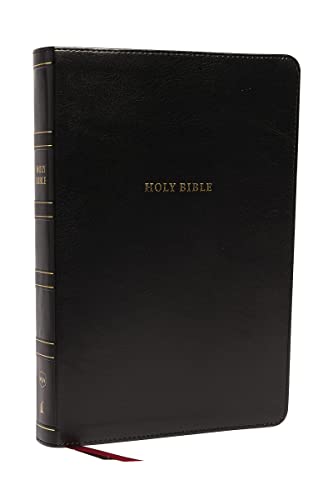 Stock image for NKJV Holy Bible, Super Giant Print Reference Bible, Black Leathersoft, 43,000 Cross references, Red Letter, Comfort Print: New King James Version for sale by Books Unplugged