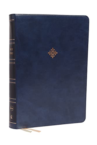 Stock image for NKJV Holy Bible, Super Giant Print Reference Bible, Blue Leathersoft, 43,000 Cross references, Red Letter, Comfort Print: New King James Version for sale by GF Books, Inc.
