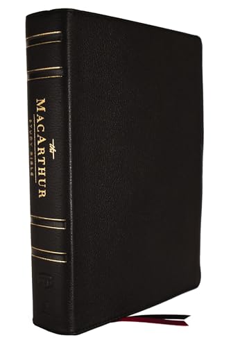 Stock image for NKJV, MacArthur Study Bible, 2nd Edition, Genuine Leather, Black, Comfort Print: Unleashing God's Truth One Verse at a Time for sale by Greenway