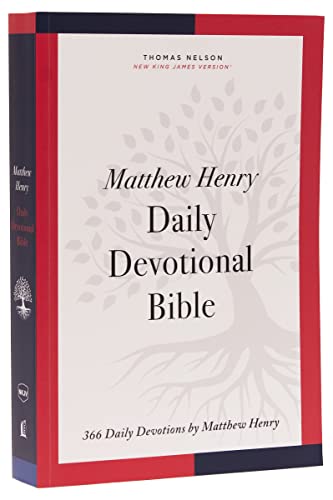 Beispielbild fr NKJV, Matthew Henry Daily Devotional Bible, Paperback, Red Letter, Comfort Print: 366 Daily Devotions by Matthew Henry zum Verkauf von Monster Bookshop