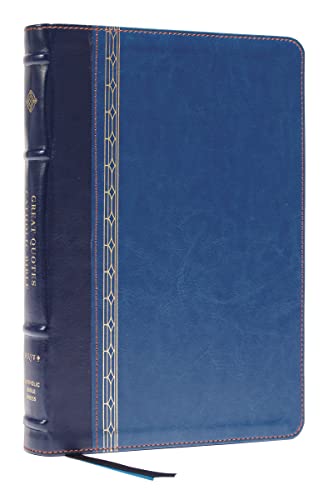 Beispielbild fr NRSVCE, Great Quotes Catholic Bible, Leathersoft, Blue, Comfort Print: Holy Bible zum Verkauf von Book Outpost