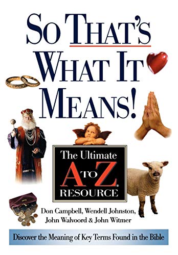 Imagen de archivo de So Thats What It Means!: The Ultimate A to Z Resource a la venta por New Legacy Books