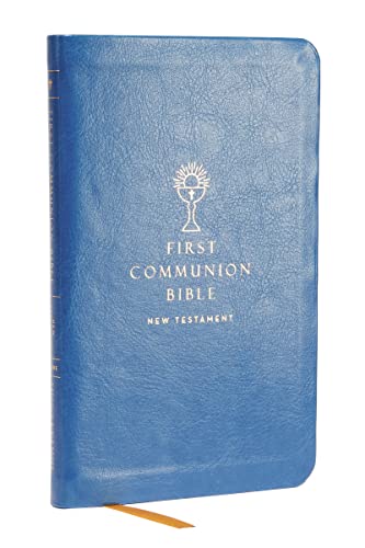 Stock image for NABRE, New American Bible, Revised Edition, Catholic Bible, First Communion Bible: New Testament, Leathersoft, Blue: Holy Bible for sale by HPB Inc.