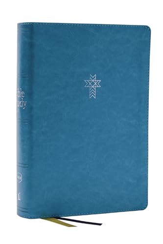 9780785253365: NKJV, The Bible Study Bible, Leathersoft, Turquoise, Comfort Print: A Study Guide for Every Chapter of the Bible