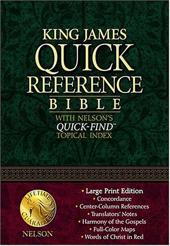 9780785256847: King James Version Quick Reference Bible: Black, Bonded Leather