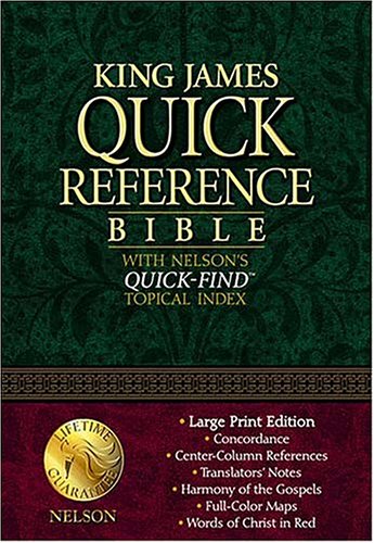 9780785256854: Quick Reference Bible, King James Version: Burgundy, Bonded, Guilded-Gold Page Edges