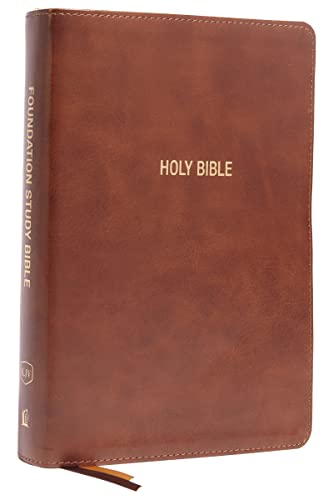 Stock image for KJV, Foundation Study Bible, Large Print, Leathersoft, Brown, Red Letter, Comfort Print: Holy Bible, King James Version for sale by Red's Corner LLC