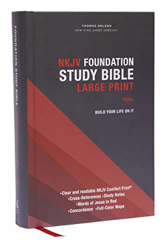 Beispielbild fr NKJV, Foundation Study Bible, Large Print, Hardcover, Red Letter, Comfort Print: Holy Bible, New King James Version zum Verkauf von Red's Corner LLC