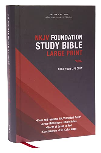 9780785261124: NKJV, Foundation Study Bible, Large Print, Hardcover, Red Letter, Thumb Indexed, Comfort Print: Holy Bible, New King James Version