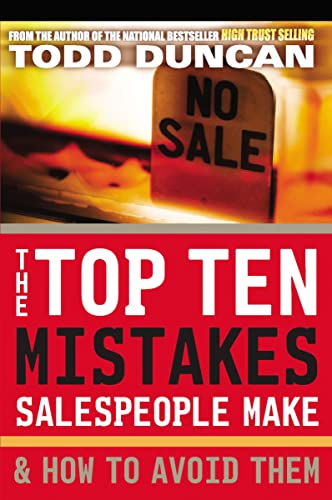 Beispielbild fr The Top Ten Mistakes Salespeople Make and How to Avoid Them zum Verkauf von Better World Books