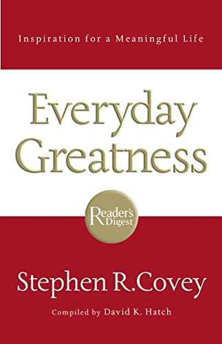 Beispielbild fr Everyday Greatness: Inspiration for a Meaningful Life zum Verkauf von SecondSale