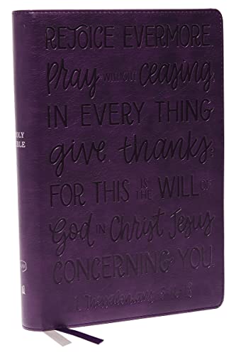 Beispielbild fr KJV, Giant Print Center-Column Reference Bible, Verse Art Cover Collection, Leathersoft, Purple, Red Letter, Thumb Indexed, Comfort Print: Holy Bible, King James Version zum Verkauf von Monster Bookshop