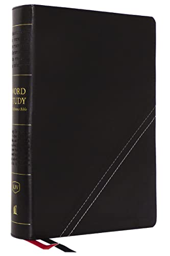 Stock image for KJV, Word Study Reference Bible, Leathersoft, Black, Red Letter, Comfort Print: 2,000 Keywords that Unlock the Meaning of the Bible for sale by HPB Inc.