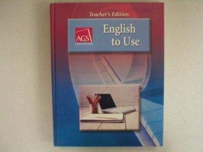Beispielbild fr English to Use Teachers Edition zum Verkauf von ThriftBooks-Atlanta