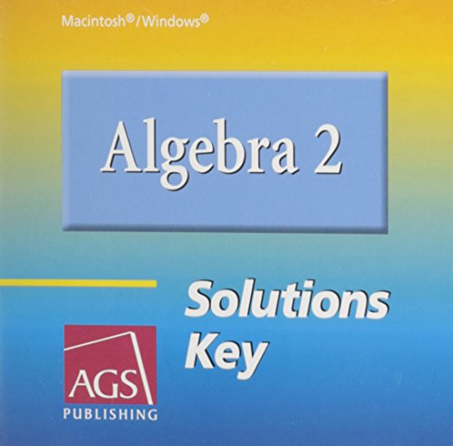 9780785435501: Algebra 2 Solutions Key on CD-ROM (Windows and Macintosh)