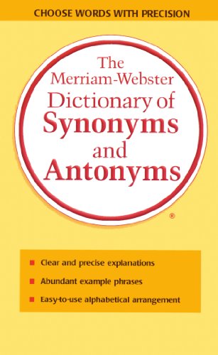 Beispielbild fr The Merriam-Webster Dictionary Of Synonyms And Antonyms (Turtleback Binding Edition) zum Verkauf von SecondSale