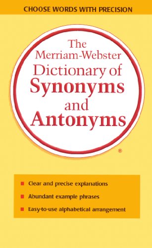 Imagen de archivo de The Merriam-Webster Dictionary Of Synonyms And Antonyms (Turtleback Binding Edition) a la venta por SecondSale