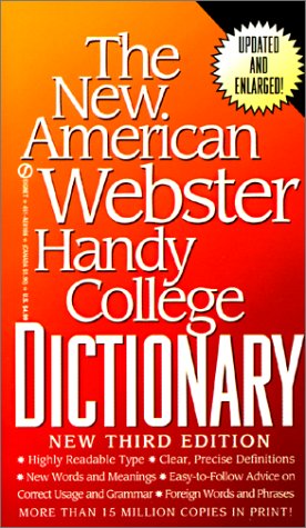 Imagen de archivo de New American Webster Handy College Dictionary (3rd Ed.) a la venta por ThriftBooks-Dallas