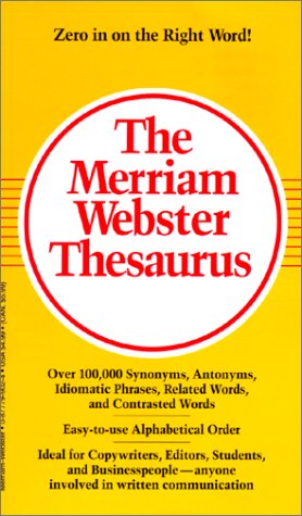 Stock image for The Merriam-Webster Thesaurus for sale by Discover Books