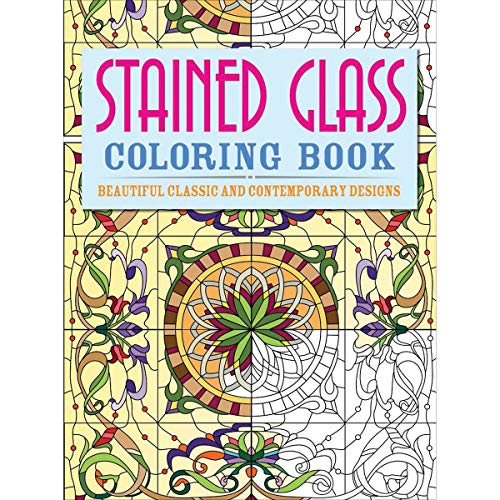 Stock image for Stained Glass Coloring Book: Beautiful Classic and Contemporary Designs (Chartwell Coloring Books) for sale by Wonder Book