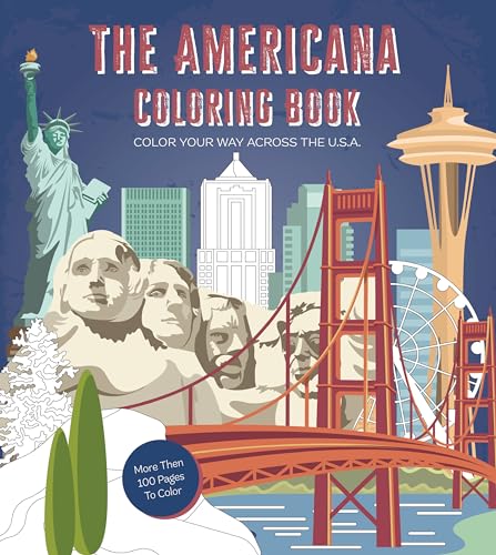 9780785843436: Americana Coloring Book: Color Your Way Across the U.S.A. - More Than 100 Pages to Color (Chartwell Coloring Books)