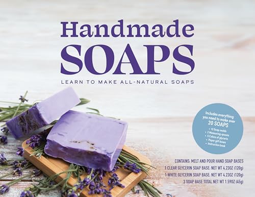 9780785847106: Handmade Soaps Kit: Learn to Make All-Natural Soaps – Make Over 20 Soaps - Includes 12 Soap molds, 2 measuring spoons, 5 Colors of glycerin, Paper gift boxes, Instruction book