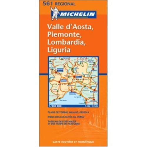 9780785902638: Michelin Map No. 561 Northwest Italy Lombardia, Piemonte, Valle d'Aosta, Liguria scale 1:400,000 (Italian Edition)