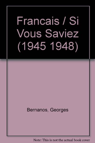 9780785906339: Francais / Si Vous Saviez (1945 1948)