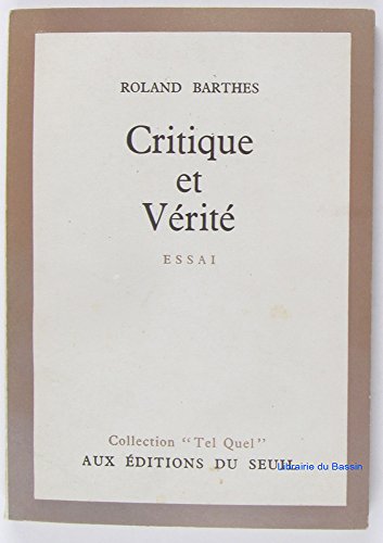 Critique et Verite (9780785909293) by Barthes, Roland