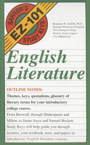 Stock image for Barron's Ez 101 Study Keys: English Literature (Barron's EZ-101 Study Keys (Audio)) [UNABRIDGED] for sale by Revaluation Books