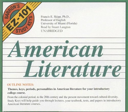 Imagen de archivo de American Literature (Barron's Ez 101 Study Keys) a la venta por medimops
