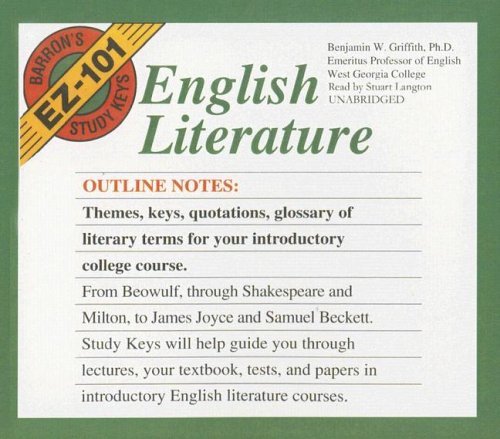 Stock image for Barron's Ez 101 Study Keys: English Literature (Barron's EZ-101 Study Keys (Audio)) [UNABRIDGED] for sale by The Yard Sale Store