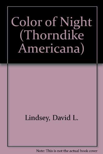 9780786219957: The Color of Night (Thorndike Press Large Print Americana Series)