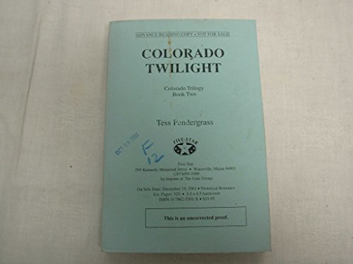 Beispielbild fr Colorado Twilight zum Verkauf von Better World Books