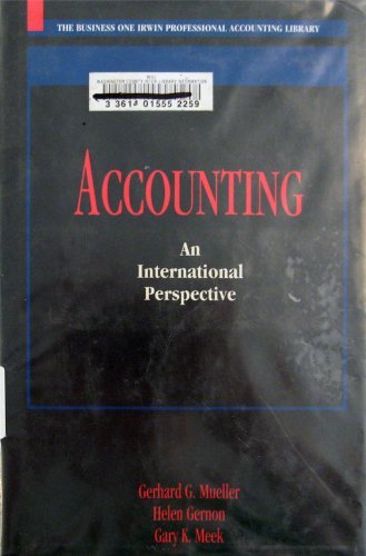 9780786300075: Accounting: An International Perspective