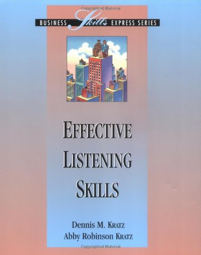Beispielbild fr Effective Listening Skills zum Verkauf von Wonder Book